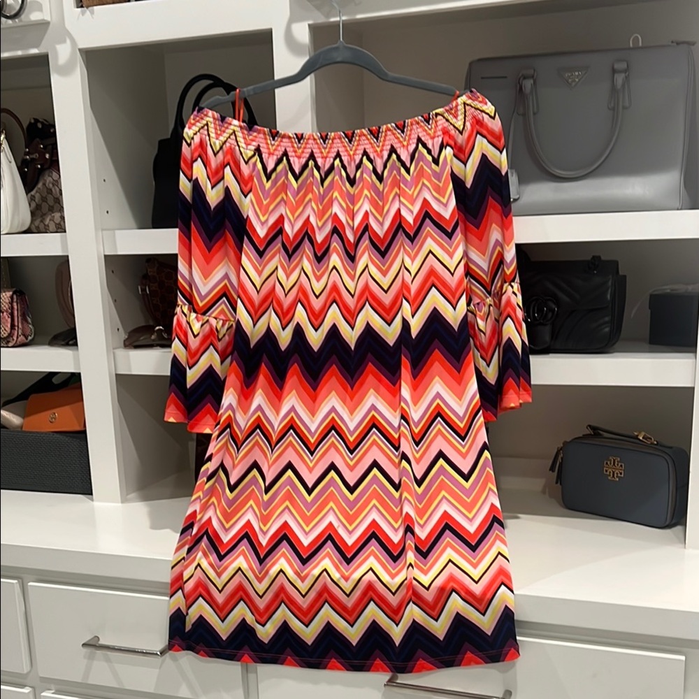 Trina Turk Strapless Zigzag Dress - Multicolor